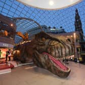 The T-Rex is installed at Trinity Leeds. PIC: Gerard Binks
