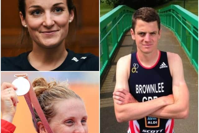 John Brownlee (right), Lizze Deigan (top left) and Jess Learmonth (bottom left).