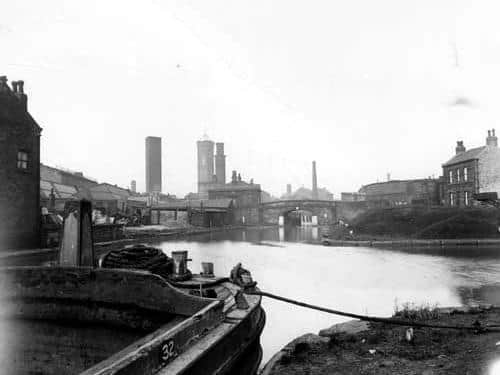 Tower Works and Leeds and Liverpool Canal 22nd January 1951.