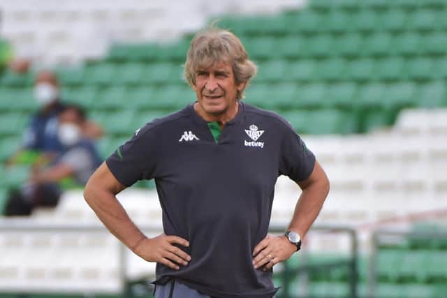 FAMILIAR FACE: Former West Ham United boss Manuel Pellegrini, above, is now in charge of Real Betis. Photo by CRISTINA QUICLER/AFP via Getty Images.