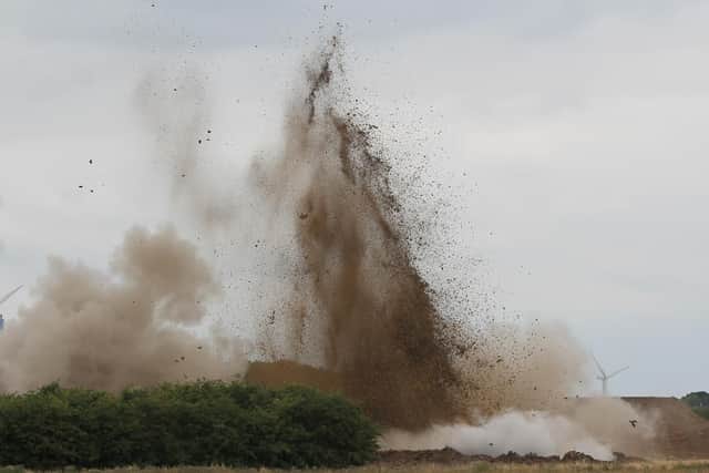 The bomb has been safely detonated (PHOTO: Sean Stewart)