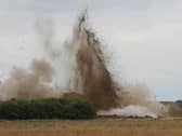 The bomb has been safely detonated (PHOTO: Sean Stewart)