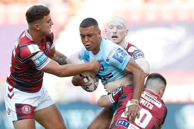 Wakefield Trinity's Reece Lyne in action against Wigan. (ED SYKES/SWPIX)