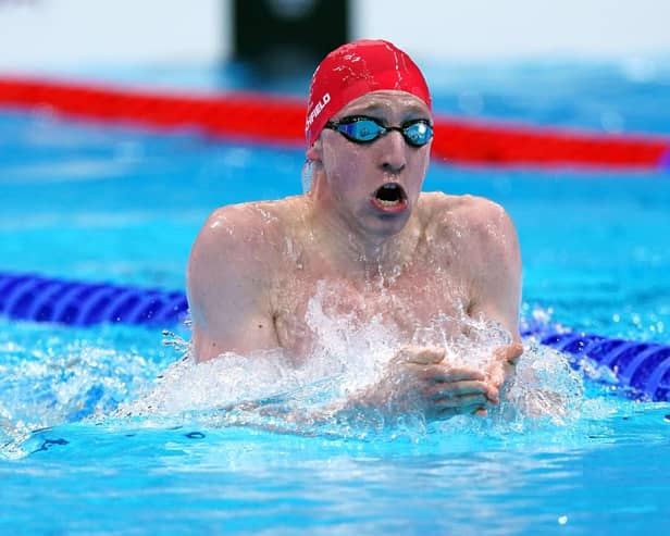 SO CLOSE: Pontefract's Max Litchfield on his way to fionishing fourth in the Men's 400m Individual Medley final at the Tokyo Aquatics Centre. Picture: Adam Davy/PA