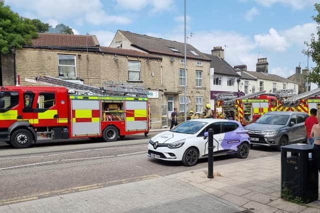 Fire crews are on the scene on Stanningley Road