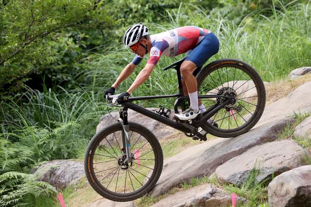 CATCH ME IF YOU CAN: Tom Pidcock rides towards gold in the Men's Cross-country race in Izu, Shizuoka. Picture: Michael Steele/Getty Images