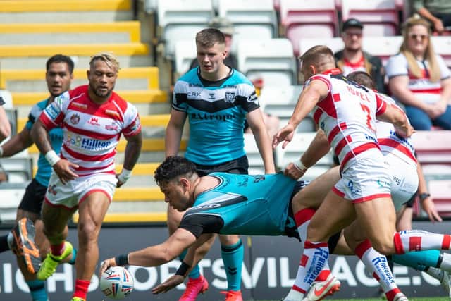 Hull's Andre Savelio was suspended for three games. Picture by Bruce Rollinson.