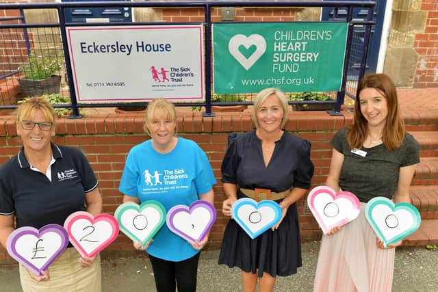 From left, Jane McHale (House Manager Eckersley House), Sheila Keenaghan (House Keeper Eckersley House), Lisa Williams (Senior Community Fundraiser Children's Heart Surgery Fund) and Ellie Brown,  (Fundraising Manager Children's Heart Surgery Fund). Picture: Jonathan Gawthorpe