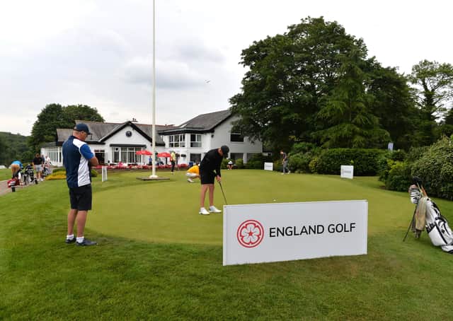 English Men's and Women's Amateur Championship at Headingley Golf Club.Players on the practice green. (Picture: Jonathan Gawthorpe)
