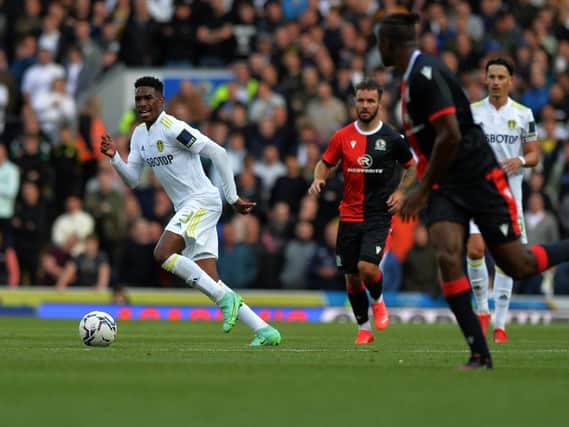 Leeds United summer signing Junior Firpo in action at Ewood Park. Pic: Getty