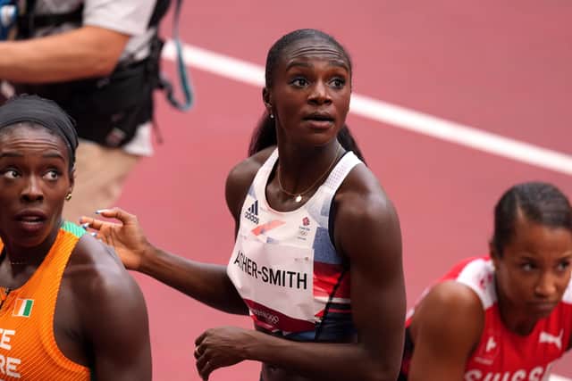 Setting the pace: Dina Asher-Smith after the 100m heats.