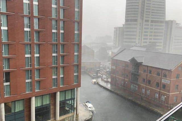 A thunderstorm warning has been issued for Leeds on Friday