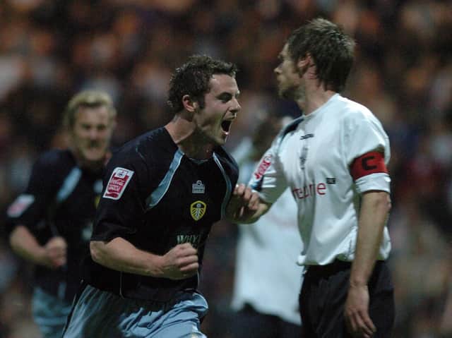 Frazer Richardson celebrates scoring against Preston North End at Deepdale during the play-off semi-final second leg in May 2006. PIC: Gerard Binks