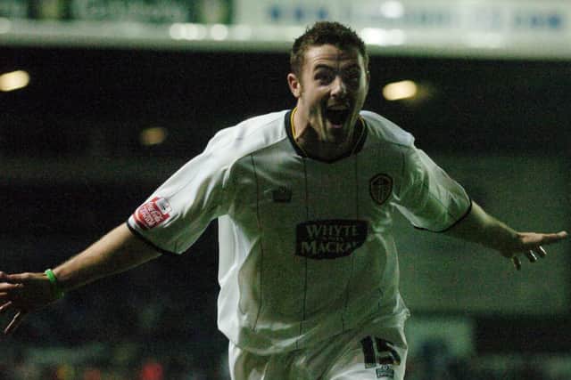 Frazer Richardson celebrates scoring against Sheffield United at Elland Road in October 2005. PIC: Dan Oxtoby