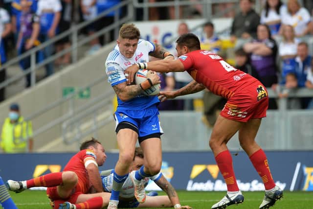 Liam Sutcliffe is back in contention for Rhinos following a concussion layoff. Picture by Jonathan Gawthorpe.
