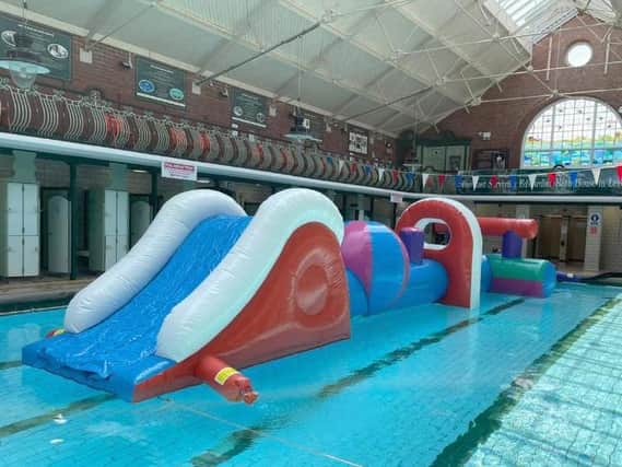 Bramley Baths reveals brand new inflatable with sessions throughout summer holidays 
cc Bramley Baths
