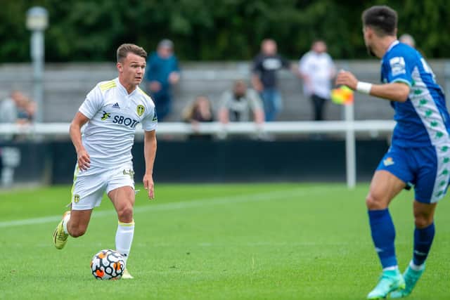 Leeds United's Jamie Shackleton in action at Loughborough University against Real Betis. Pic: Bruce Rollinson