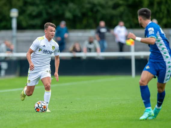 Leeds United's Jamie Shackleton in action at Loughborough University against Real Betis. Pic: Bruce Rollinson