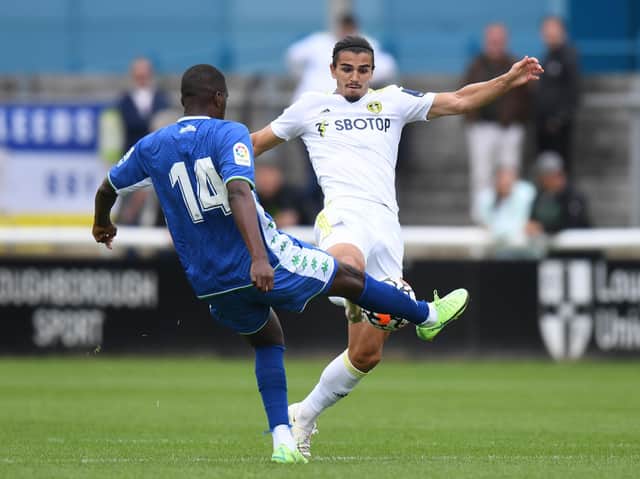 Leeds United defender Pascal Struijk in action against Real Betis. Pic: Bruce Rollinson