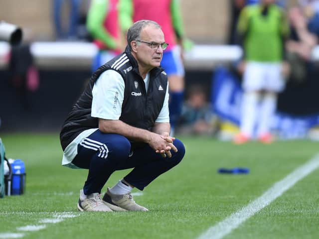 TWO MORE FRIENDLIES: For Leeds United head coach Marcelo Bielsa, pictured looking on during Saturday's clash against Real Betis in Loughborough. Photo by Tony Marshall/Getty Images.