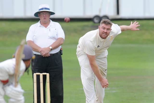 Rawdon's 
Ben Morley who took four wickets after scoring 199 runs in the Waddilove Cup final against Pool. Picture: Steve Riding.