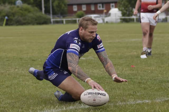 Hunslet Warriors' Lee West scored his side's winningtry against Oulton Raiders in golden point extra time.