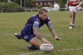 Hunslet Warriors' Lee West scored his side's winningtry against Oulton Raiders in golden point extra time.