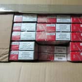 Some of the seized illicit cigarettes