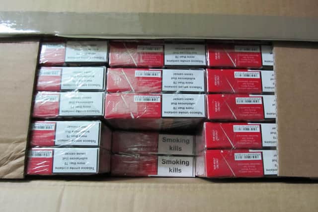 Some of the seized illicit cigarettes