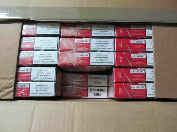 Some of the seized illicit cigarettes