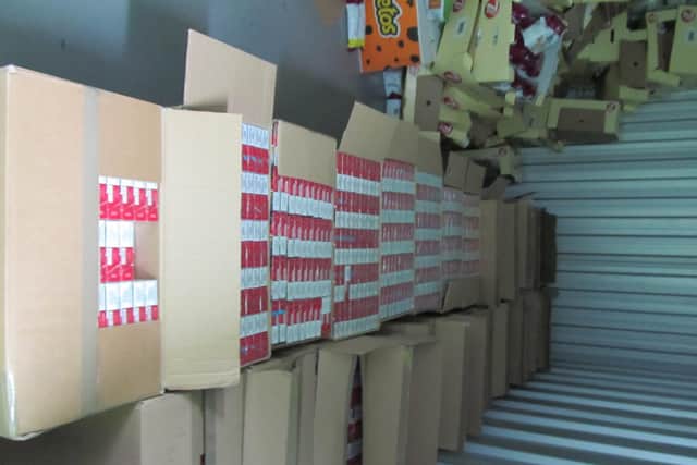 Some of the seized illicit cigarettes