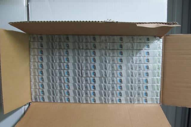 Some of the seized illicit cigarettes