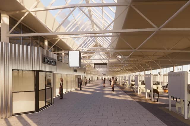 A computer generated image shows how the refurbished Leeds Bus Station will look.