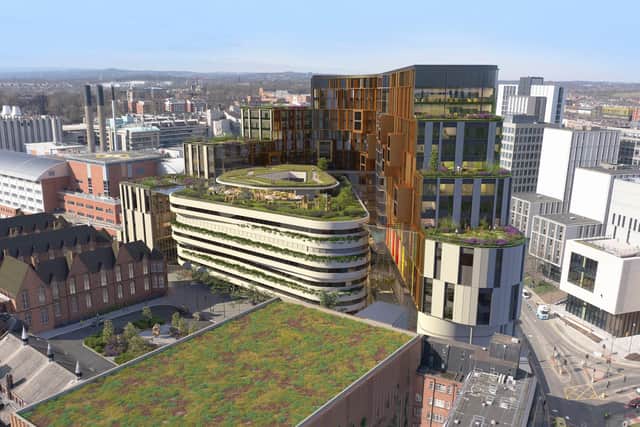 CGI aerial shot of the exterior.