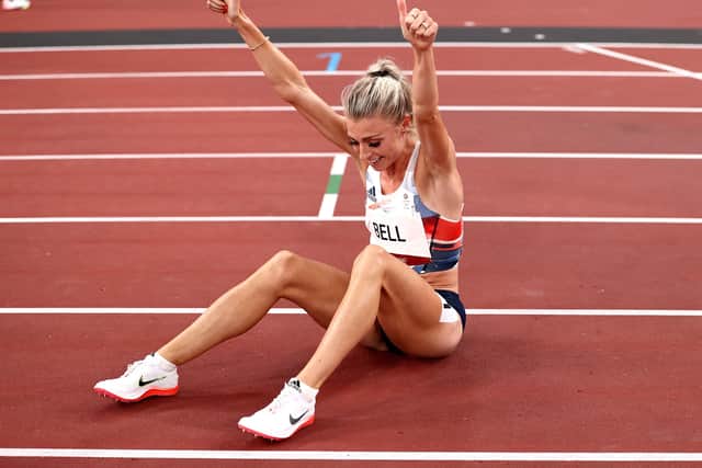 Alexandra Bell of Team Great Britain reacts after competing in the Women's 800m Final at the Tokyo Olympics. (Picture: Ryan Pierse/Getty Images)