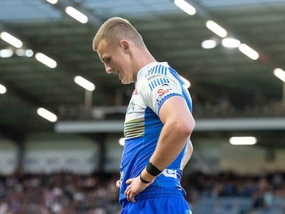 Ash Handley looks dejected after the loss to Warrington. Picture by Allan McKenzie.