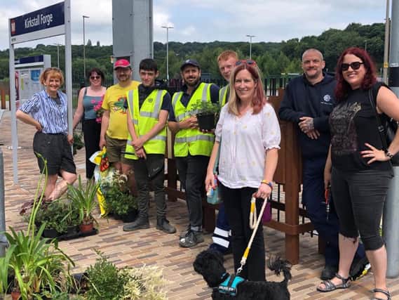 Rail passengers can now enjoy a colourful welcome thanks to a team of volunteers from  Kirkstall in Bloom and CEG, the developer behind the station.