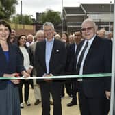 Pictured at the opening of Don Robins'House in Hedley Chase, Leeds are Rachel Reeves MP Leeds West, James Lewis, Leader of Leeds City Council , on the right is Martin Patterson New Projects and Devolopment St George's Crypt.

Photo: Steve Riding