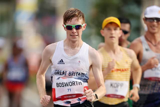 Tom Bosworth of Team Great Britain competes in the Men's 20km Race Walk in Sapporo, Japan. (Picture: Clive Brunskill/Getty Images)
