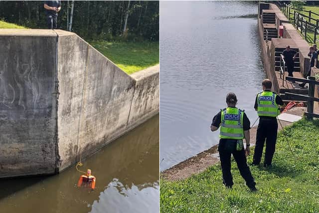 Officers from the Leeds South Neighbourhood Policing Team (NPT) visited Lemonroyd Locks on Wednesday (Photo: WYP)