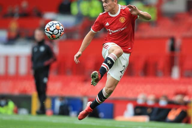 EXCITED: Manchester United winger Dan James, pictured during Saturday's pre-season friendly against Everton ahead of next weekend's Premier League opener against Leeds United at Old Trafford. Photo by LINDSEY PARNABY/AFP via Getty Images.