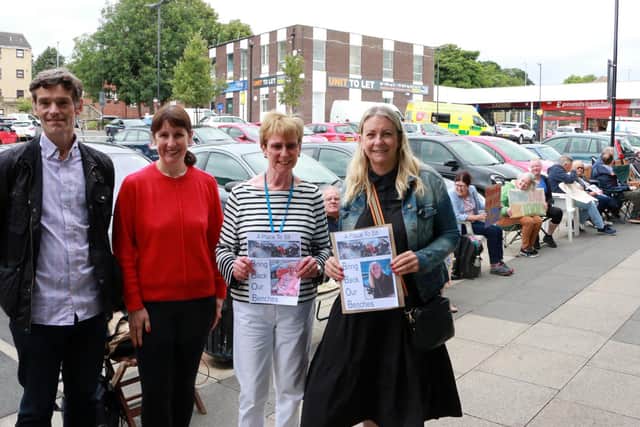 Rachel Reeves (Lab, Leeds West) and Bramely and Stanningley councillors, Kevin Ritchie, Caroline Gruen and Julie Heselwood. Photo: Philip McConnell