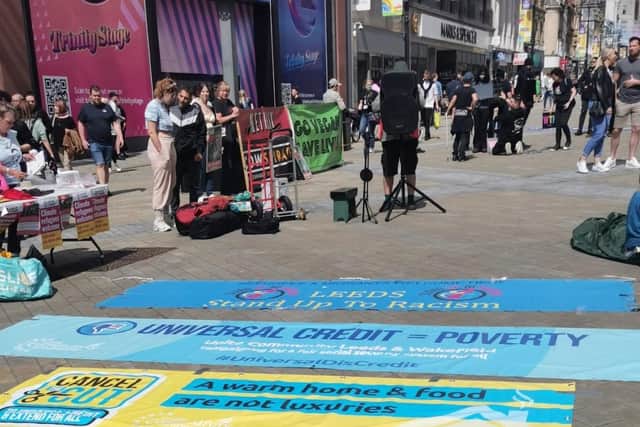 A range of stalls, talks and activities were put together in Leeds city centre yesterday to demonstrate the fragility of food systems.