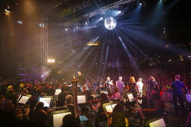 The view from the stage at Millennium Square in Leeds during the first 80s Classical concert back in 2019.