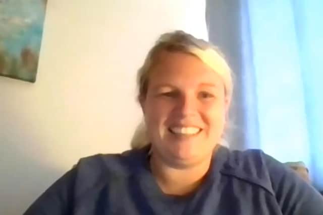 Pontefract winner Lauren Gray grins after learning of her cash windfall