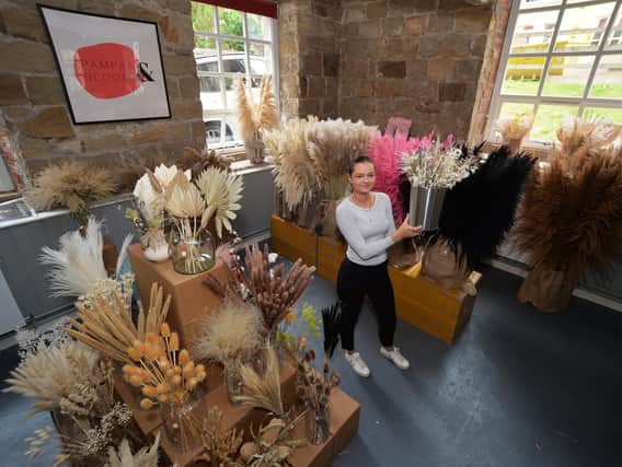 Amelia Harker started Pampas & Bloom during the lockdown of March 2020. Now she has opened a shop in Sunny Bank Mills Farsley.