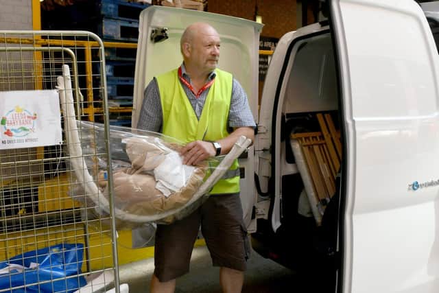 Tim Baxter, the delivery driver for Leeds Baby Bank.