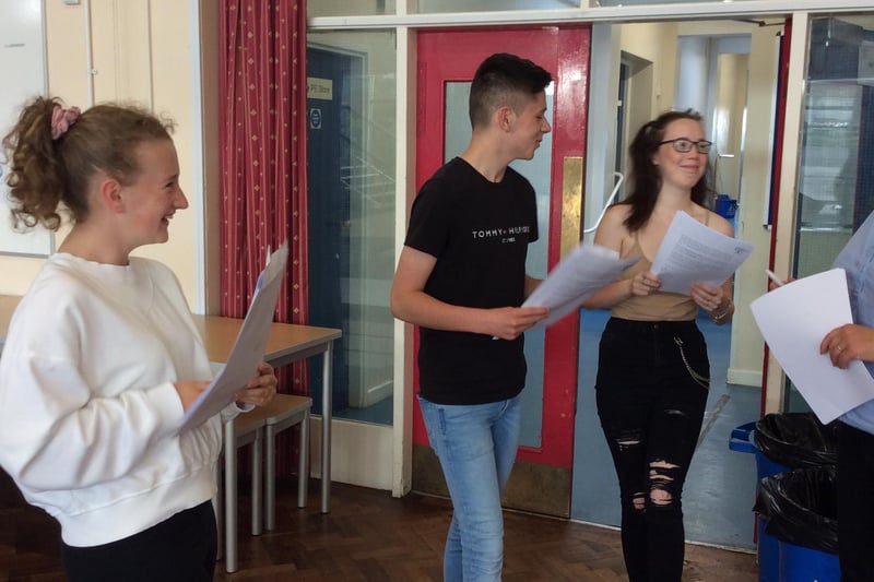 Students collect their results at Ebor Academy Filey.