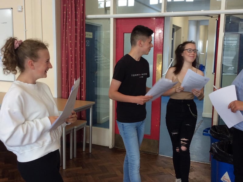 Students collect their results at Ebor Academy Filey.
