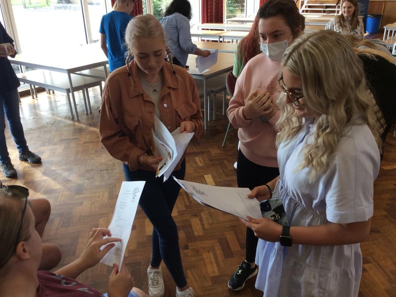 Students collect their results at Ebor Academy Filey.